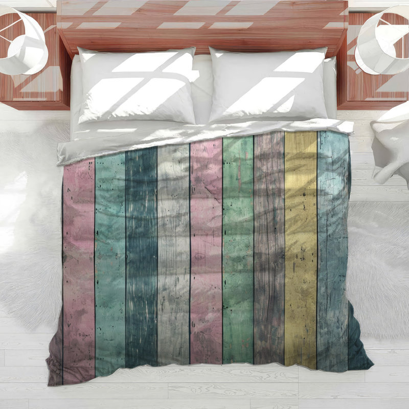 Wood Panels Bedding Architecture Comforter Rustic, King Comforter