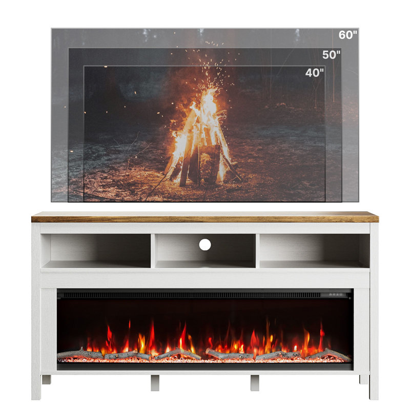 Trevaughn TV Stand for TVs up to 65" with Electric Fireplace Included