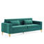 Canapé 85,8 po en velours 3 places-1042448537