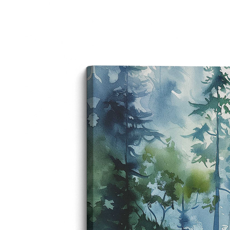 «Blue and Green Enchanted Forest», ensemble de 2, reproduction sur toile, Toile tendue, H 24 po x l 24 po x P 1,25 po