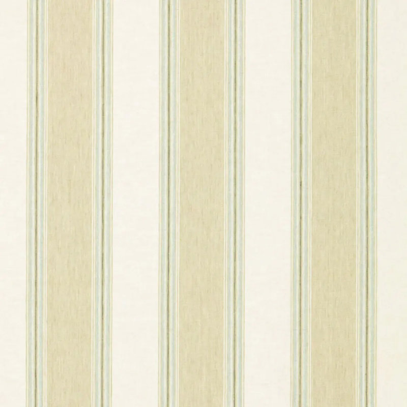 Savannah Linen Stripe Fabric, Sesame