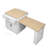 82.7 Inch Kitchen Island With Extendable Dining Table For 4-6 Person,Two-Tone Kitchen Table With Double-Sized Storage, Power Outlet, Kitchen Island With Storage 2 Drawers 2 Side Open Shelves,White-1344345722