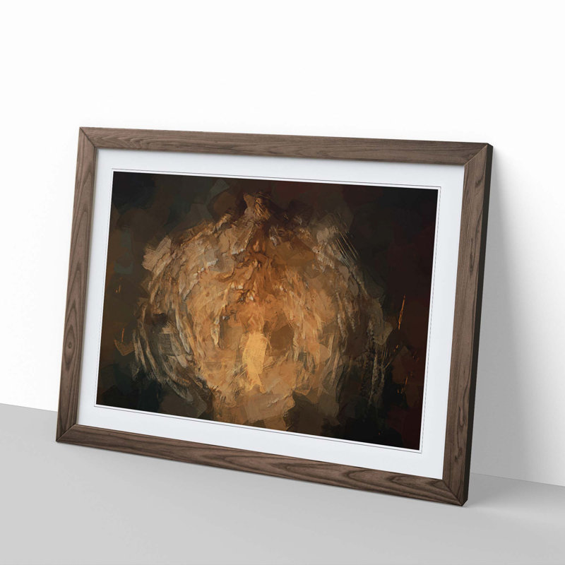 Love in Place in Abstract - Picture Frame Graphic Art Print, 60cm H x 91cm W x 2cm D, Walnut