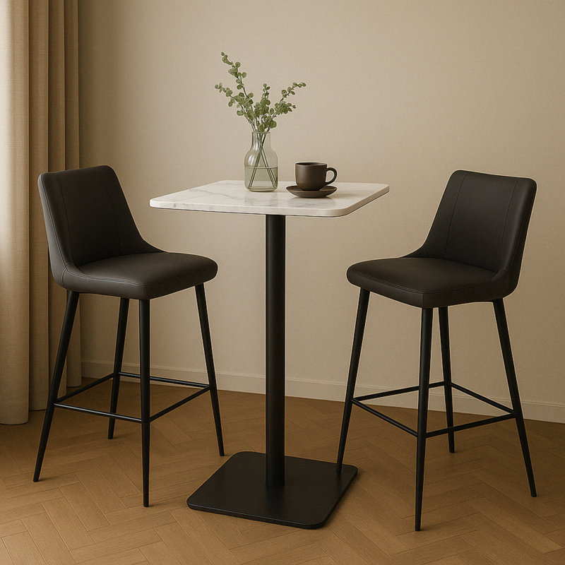 Bella Leather Counter Bar Stool, Taupe