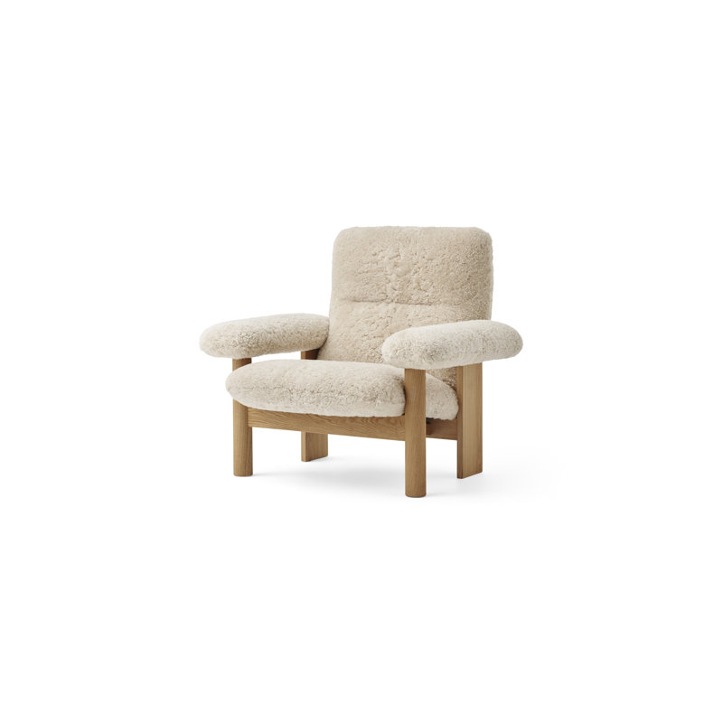 Brasilia Boucle Chair, Sheepskin Nature, Natural Oak