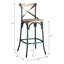 Chaise de bar de style rétro avec cadre en métal antique turquoise-1174758515