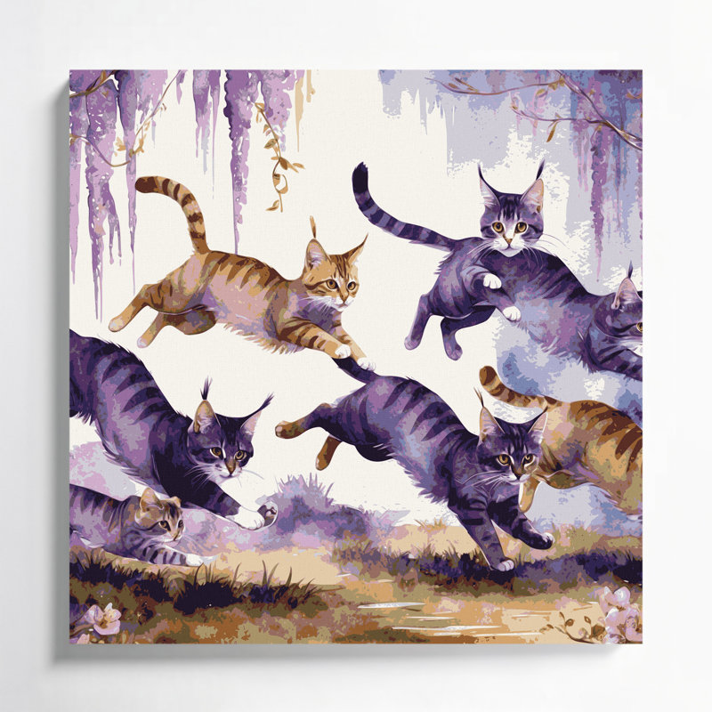 Art mural sur toile beige, H 12 po x l 12 po