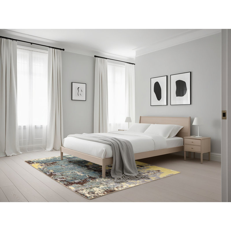 Tapis abstrait moderne et abstrait 2557, Rectangle 5 pi x 7 pi