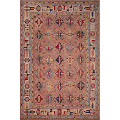 Tapis rose / beige bohémien Lulsgate Leila - 9 pi 1 po x 12 pi 0 po