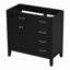 Meuble-lavabo 36 po sans lavabo, base d'armoire seulement, armoire de salle de bain avec tiroirs, structure solide et panneau de fibres à densité moyenne-120330001-120329998