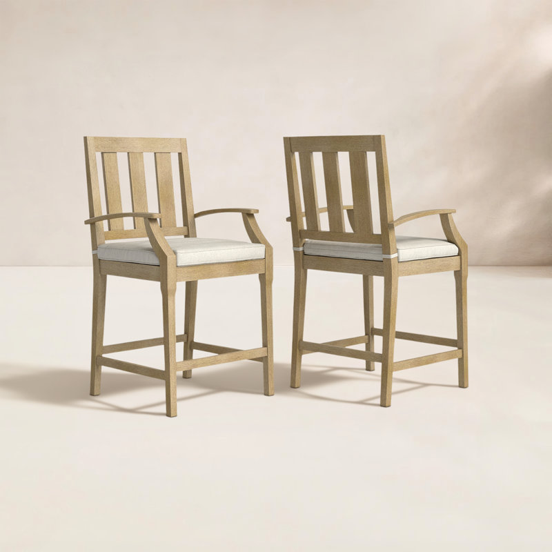 Tabouret de bar avec coussin H 46,8 po x l 25,4 po Samya, Blanc