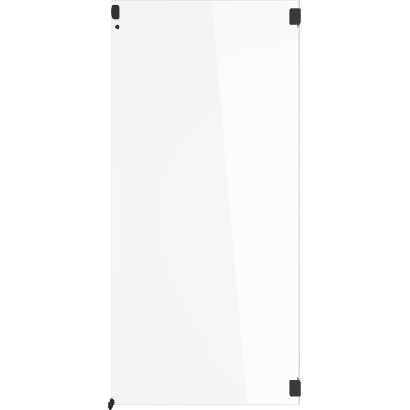 Porte de douche sans cadre avec porte de contournement l 35 po x H 74 po Exploria, Noir