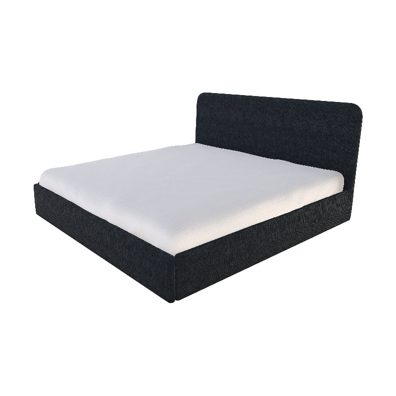 Detroit Upholstered Bed, Full, Cover Story Midnight
