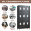9 Door Metal Storage Locker, 3-Tier Employee Lockable Cabinet with Hooks & Ventilation Holes, 183cm Tall  Storage Unit for Gym, Office, School, Garage, Staff Changing Room-242549908