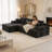 Boneless 105'' Modular Sectional Sofa With Chaise, L Shaped Couch With Cup Holders, 2-Piece Cloud Couch With Deep Seat, Upholstered Corduroy Boneless Couch For Living Room, No Assembly Required,-974241578