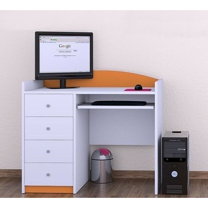Lemuel 100cm Computer Desk, Orange