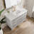 48" Freestanding single sink Bathroom Vanity with Carrara artificial marble top and sink-471745661