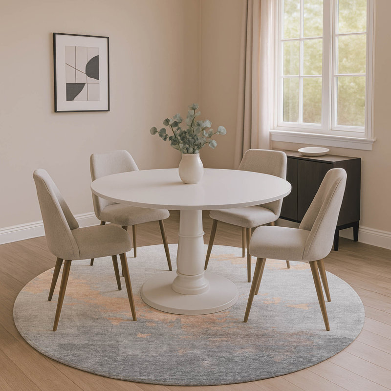Premium Machine Washable Bennette AMF1881 Modern Rug, Round 8'