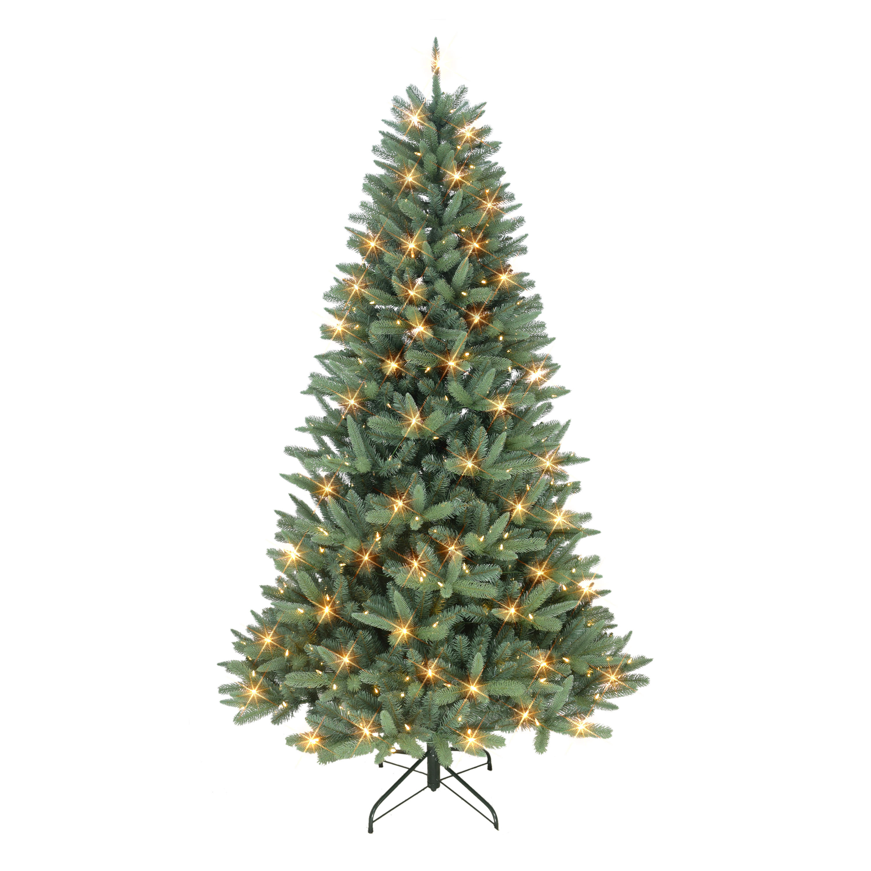 Green Pine Frosted Christmas Tree with 500 Lights 7'6