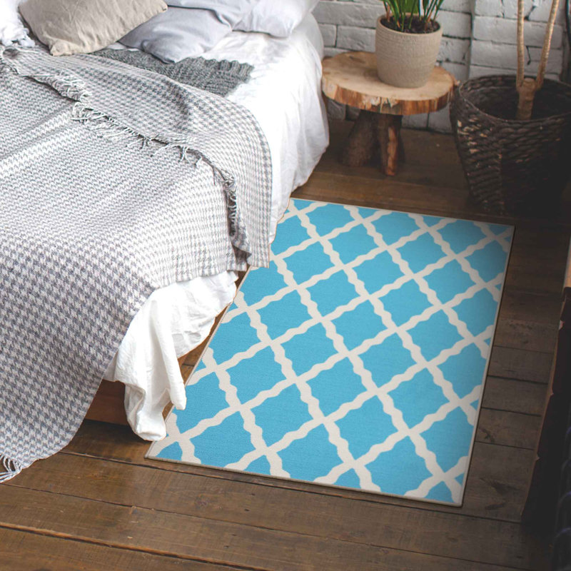 Tapis marocain antidérapant à motif treillis Ottohome, Rectangle 3 pi 3 po x 5 pi