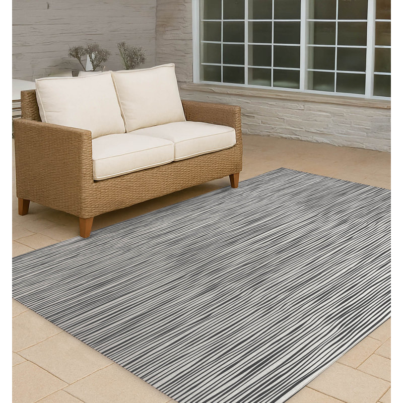 Tapis d'extérieur antidérapant Thick N Thin, Rectangulaire 8 pi x 10 pi