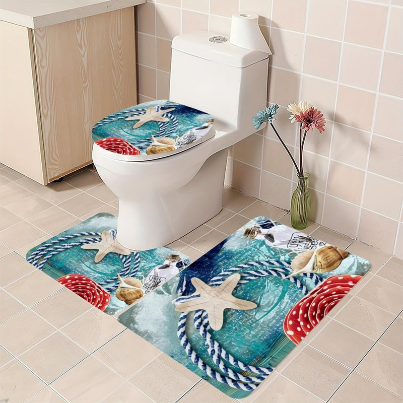Ensemble de tapis pour salle de bain et chambre d'amis 3 pièces