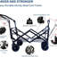 Le chariot de camping pliable à structure en acier supporte 220 lb-113981173-113981177