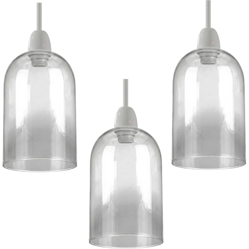 23 cm H Drum Glass Lamp Shade
