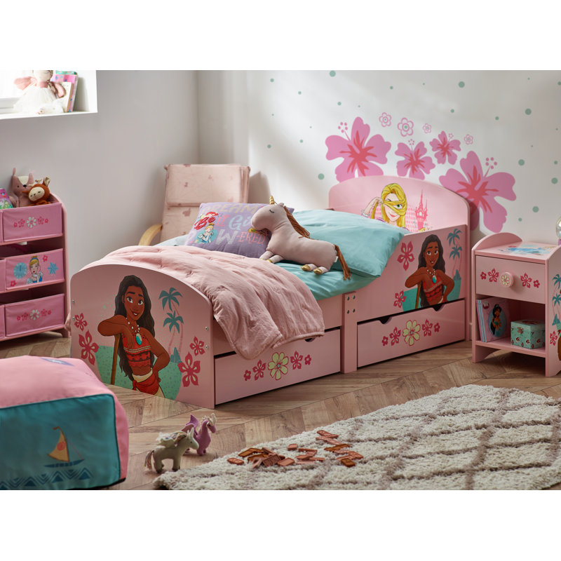Princess Toddler Bed Frames with Drawers by Disney