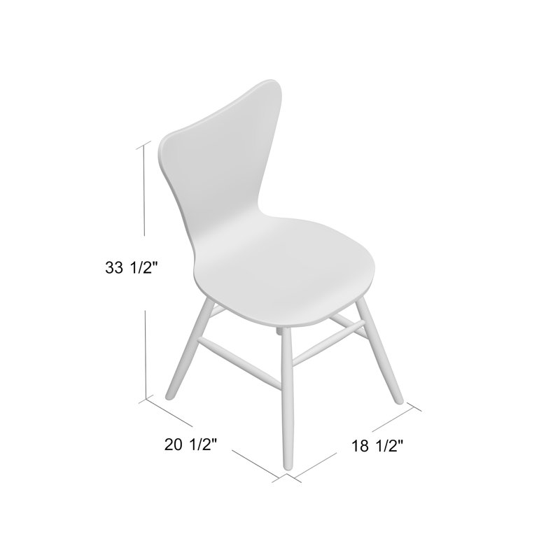 Cascade Wood Dining Chair - 20.5"l x 18.5"w x 33.5"h, Red