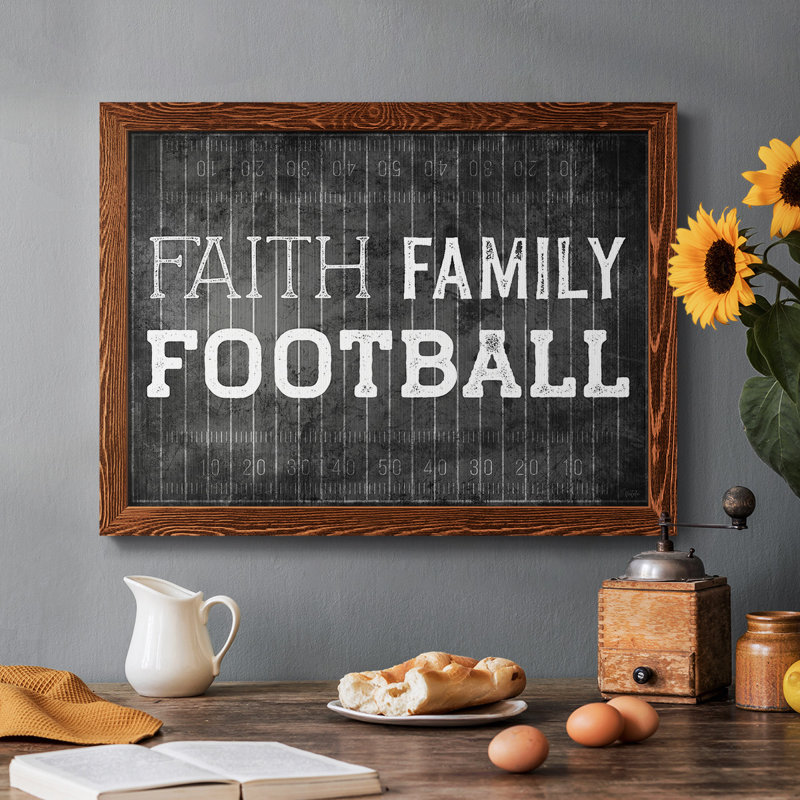 Faith Family Football, reproduction d'art sur toile, Érable, H 18 po x l 26 po
