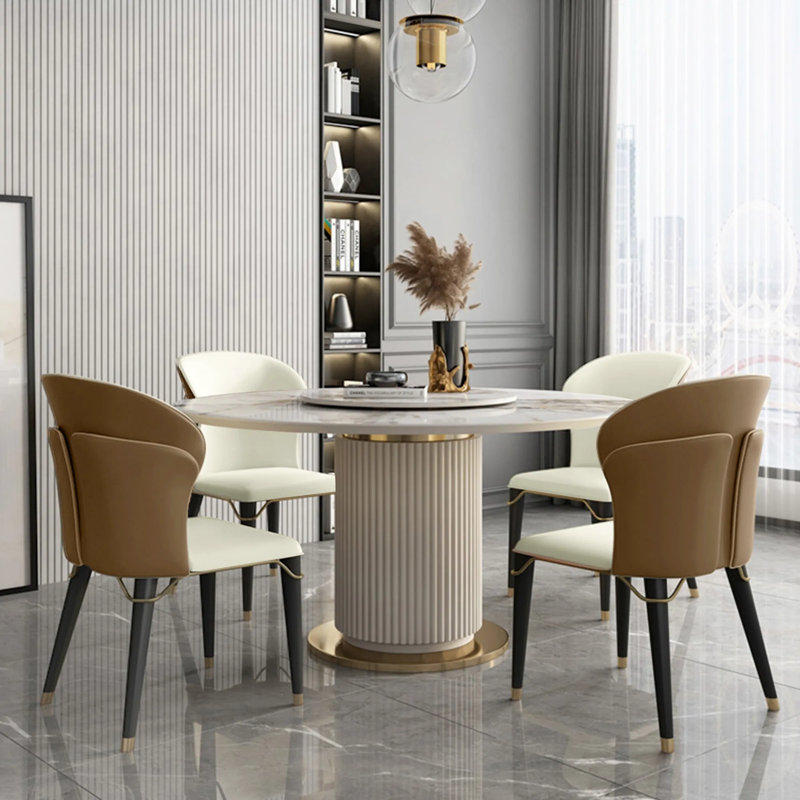 Chaises de salle à manger en cuir de luxe moderne