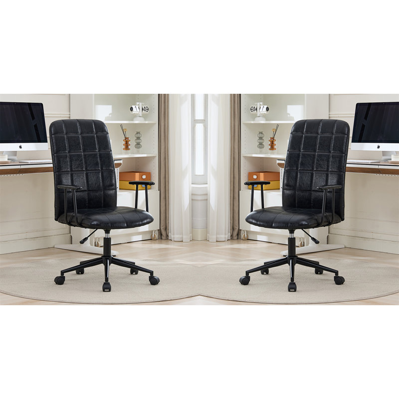 Chaise de bureau 2SETS, Noir antique