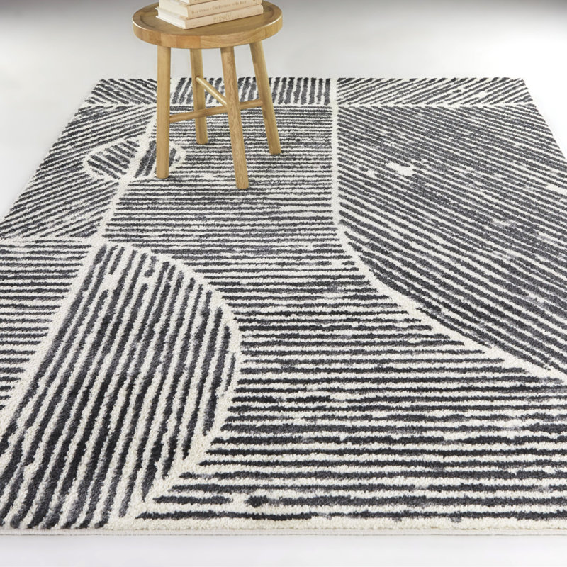 Tapis gris anthracite Jerome, Rectangle 7 pi 10 po x 10 pi