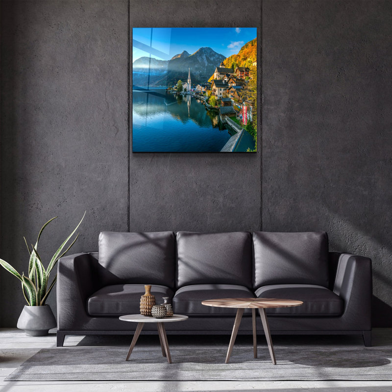 Superbe peinture décorative en verre trempé de 31,5 po x 31,5 po | 100% verre trempé, épaisseur: 0,16 pouce | Imprimé UV pour des couleurs éclatantes et une durabilité | Décoration murale parfaite pour le salon, la chambre à coucher ou le bureau, design élégant et moderne