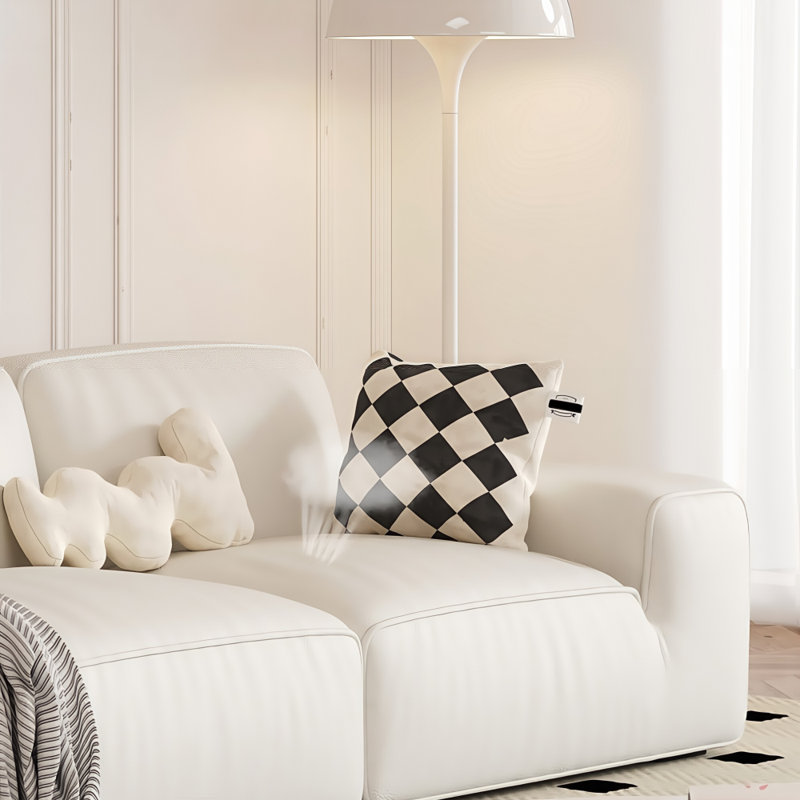 Canapé simple de style crème, H 29,53 po x l 106,3 po x P 36,22 po