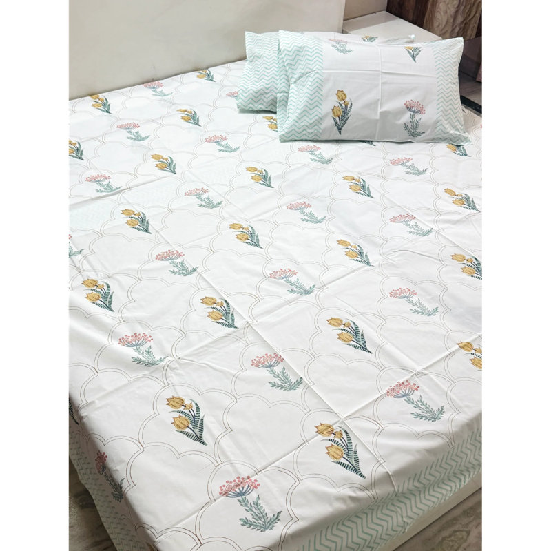 Ensemble de draps en coton doux avec taies d'oreiller Dreamscape