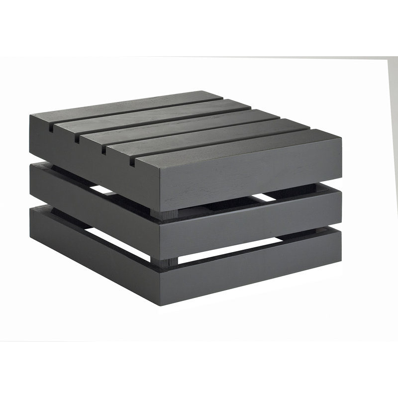 Square Crate Riser - 12" X 12" X 7", Midnight Bamboo