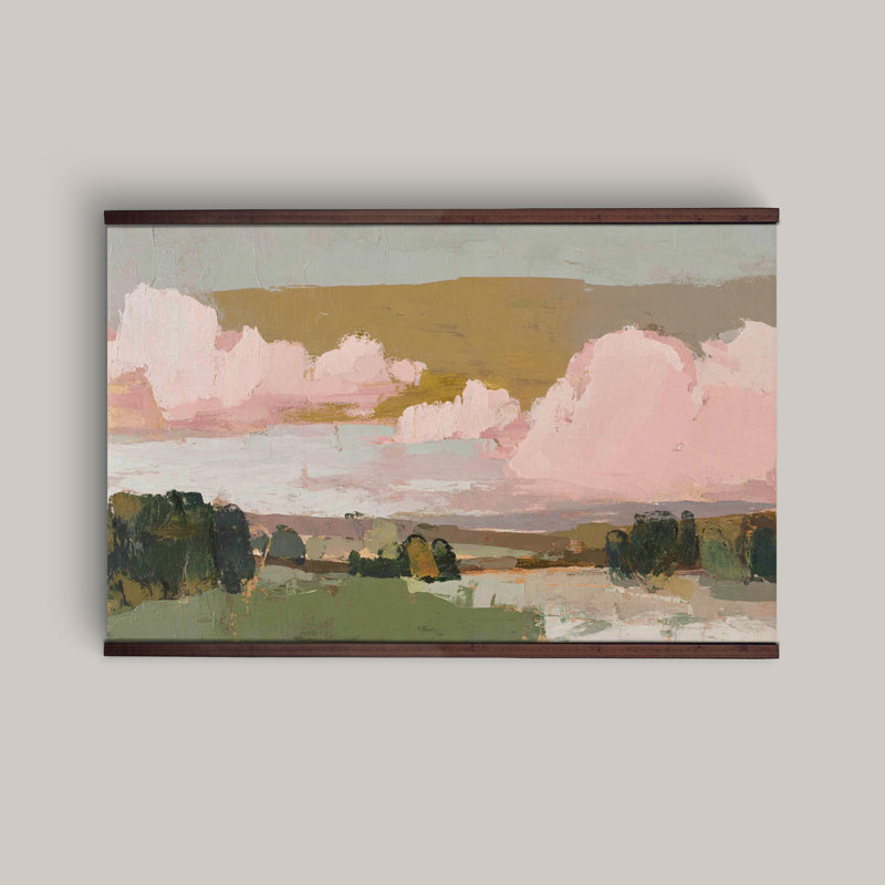 Art abstrait sur toile, paysage abstrait, H 45 po x l 73 po