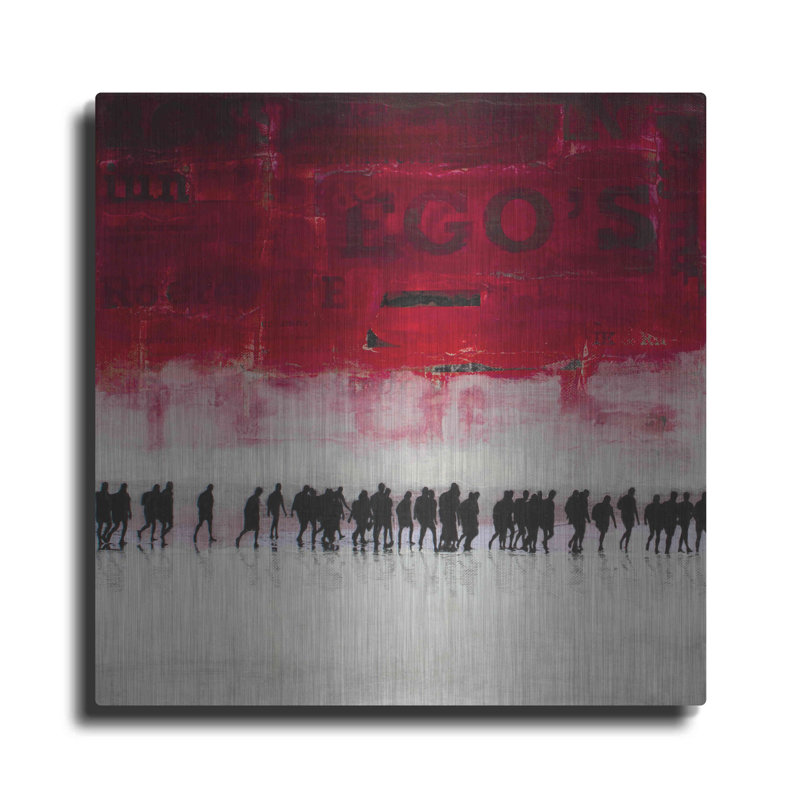 Winston Porter «Ego'S» par DB Waterman, art mural en métal, H 12 po x l 12 po