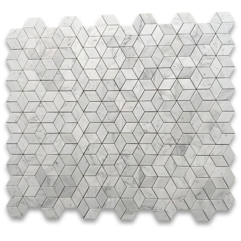 10" x 11" Marble Honeycomb Mosaic Wall & Floor Tile