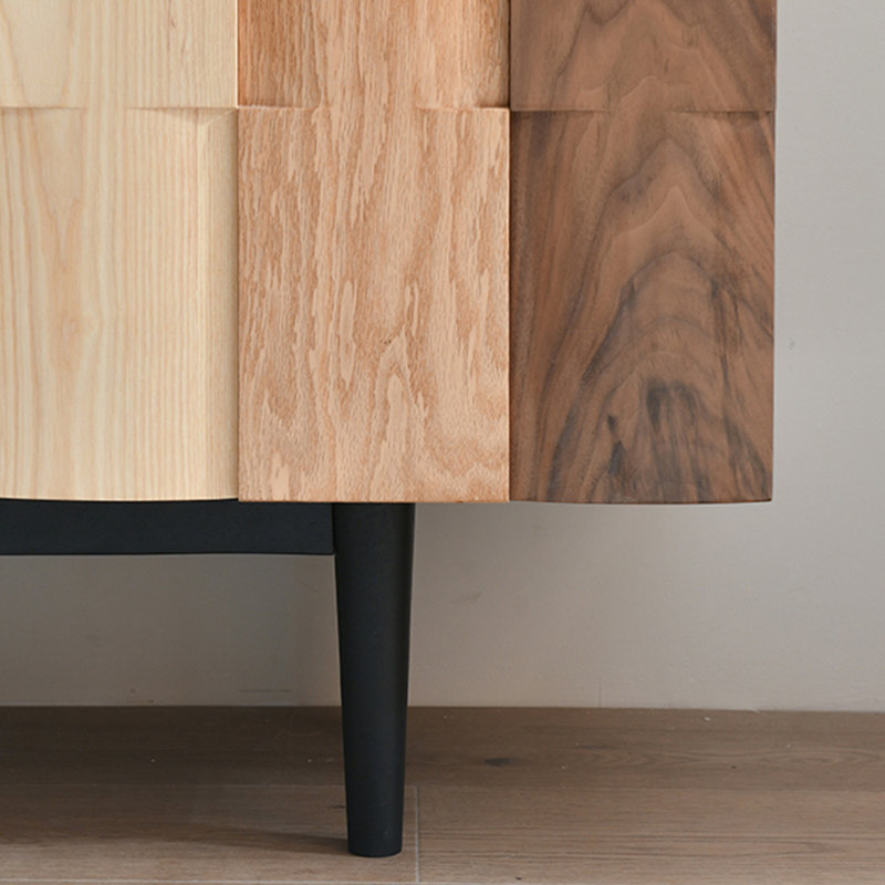 Meuble télé en bois massif rétro, 70.86"