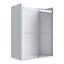 Ensemble de douche rectangulaire sans cadre en chrome avec finition en verre transparent l 60 po x P 32 po x H 76 po Molly-123408319