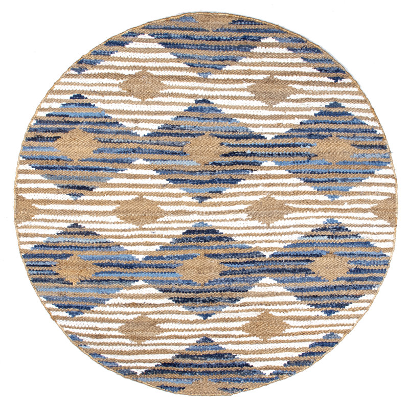 Fendley Southwestern Indoor Rug, Round 6'