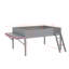 Lit mezzanine double en bois avec bureau et DEL-1605320398