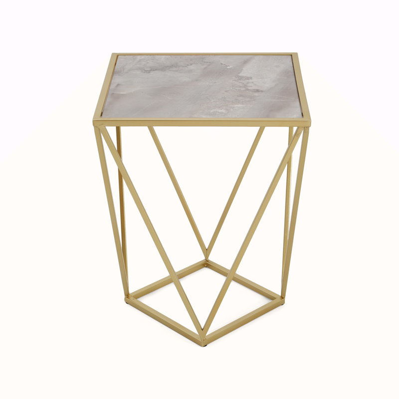 CREATIVE SIMPLE GLASS SIDE TABLE
