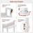 Ladder Shelf, Upgraded Elevated Wood Ladder Bookshelf with Drawer, Ladder Shelf Bookcase, Tall Bookshelf with Steel Frame, Rustic Storage Rack for Living Room, Home Office, Bedroom-635976438-636734614