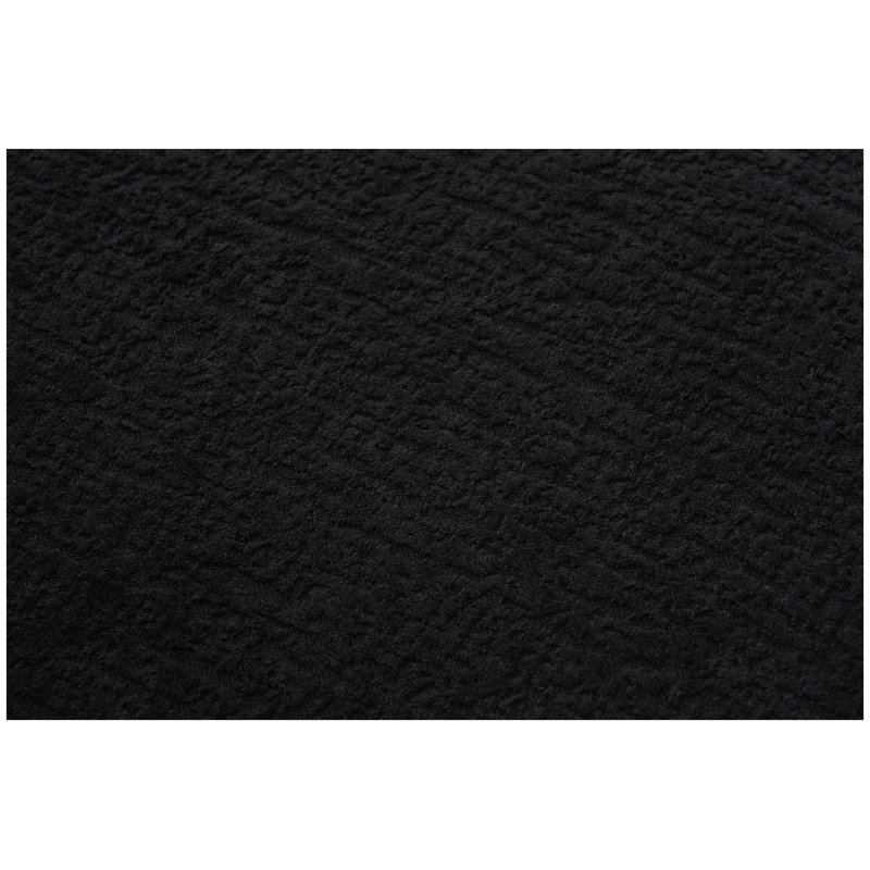 Canapé modulaire incurvé 110 po noir - Canapé-lit en chenille haute densité avec éponge de compression, aucun assemblage requis pour le salon