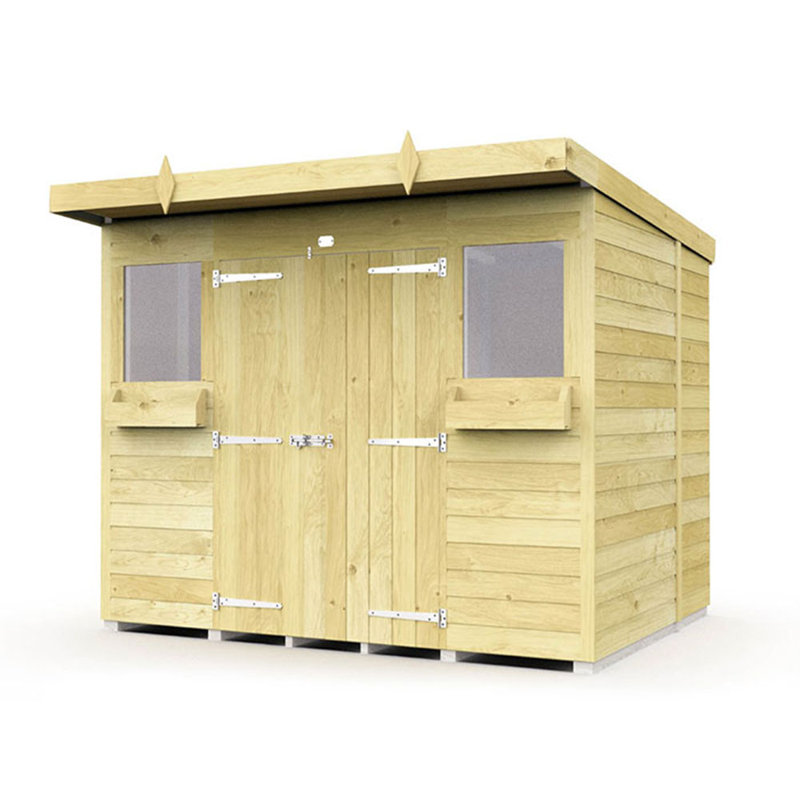 8ft x 6ft Pent Summer Shed