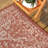 Massimo Bohemian Medallion Textured Weave Red/Taupe Indoor/Outdoor Rug-732015376